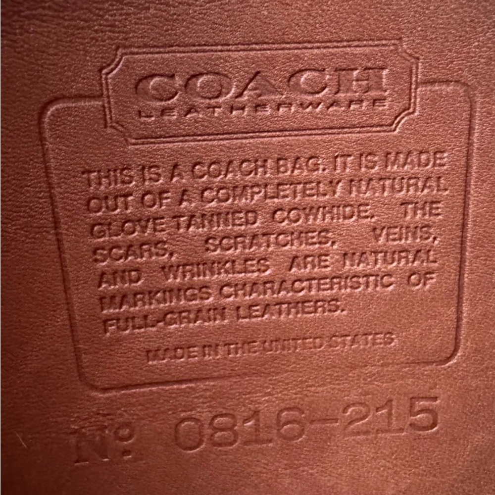 VINTAGE COACH BRITISH TAN COMPACT POUCH CROSSBODY BAG 
Style # 9620 - Picture 15 of 17